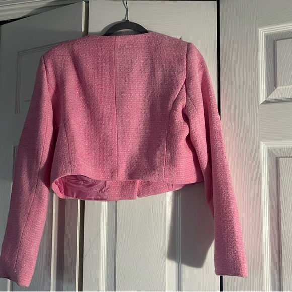 Pink Tweed Crop Jacket (8) - Picture 9 of 12